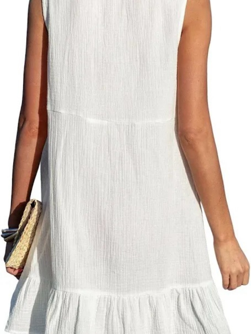 Cupshe Women's Ruffle Hem Mini Cover-Up Dress - Picture 3 of 8
